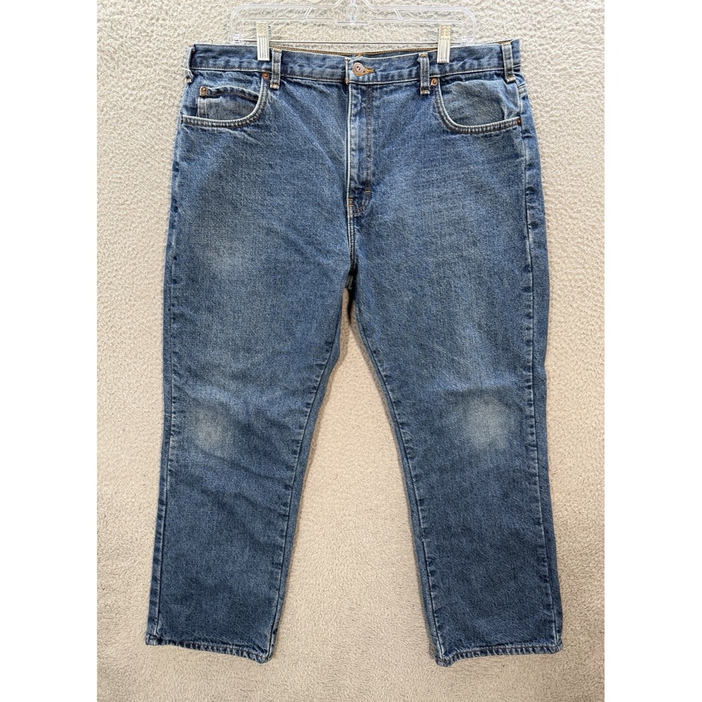 Dickies Jeans Mens 38x30 Blue Relaxed Fit Flannel Lined Denim Outdoors Workwear